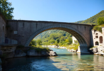 Fototapeta premium bridge over the river