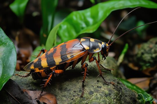 Oriental Cockroach: A Nuisance Pest Bug in Wildlife. Close-up Animal Photo depicting Insect Nature