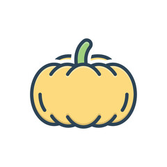 Color illustration icon for pumpkin