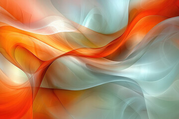 An abstract background combining orange and green hues, creating a dynamic visual effect.