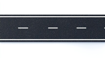 Straight Modern Highway on White Background