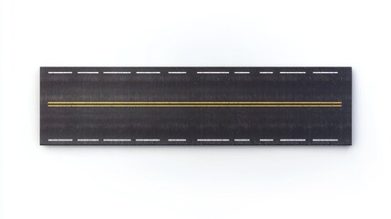 Straight Modern Highway on White Background