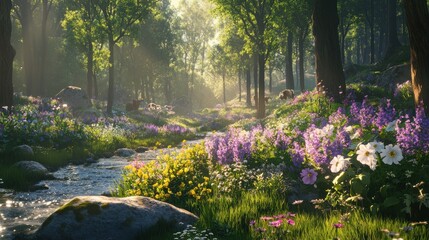Enchanting Forest Stream