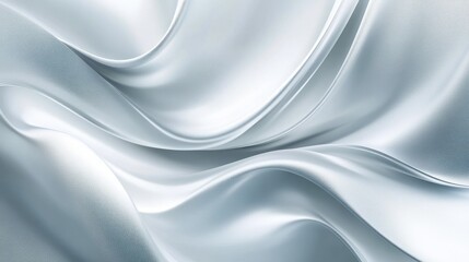 Obraz premium Abstract flowing white fabric with soft shadows and flowing curves