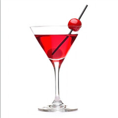 red cocktail isolated