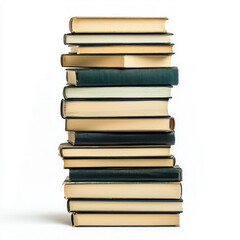 stack of books isolated