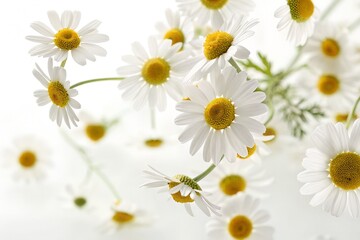 Fototapeta premium chamomile flowers isolated on white background
