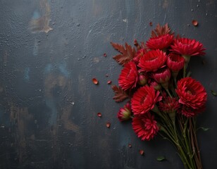 solemn 8 may memorial carnations on light granite with engraved text, symbolizing peace and historical tribute for victory day commemorations