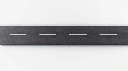 Top-Down View of Straight Asphalt Road