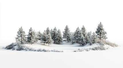 Fototapeta premium Snow-Covered Path Through Frosted Trees