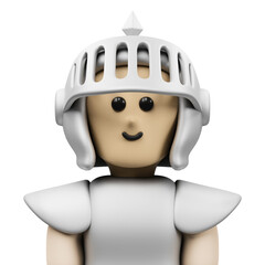 iron knight avatar 3d illustration