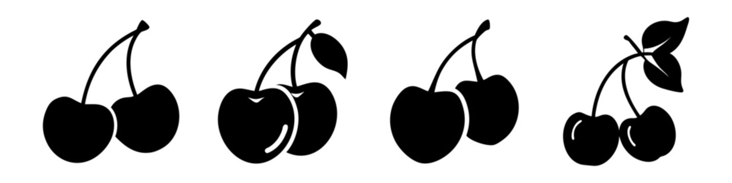 capulin cherry icon, capulin cherry silhouette vector illustration-simple silhouette illustration of capulin cherry, perfect for capulin cherry logos and icons