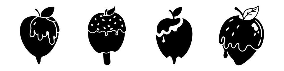 ice apple icon, ice apple silhouette vector illustration-simple silhouette illustration of ice apple, perfect for ice apple logos and icons