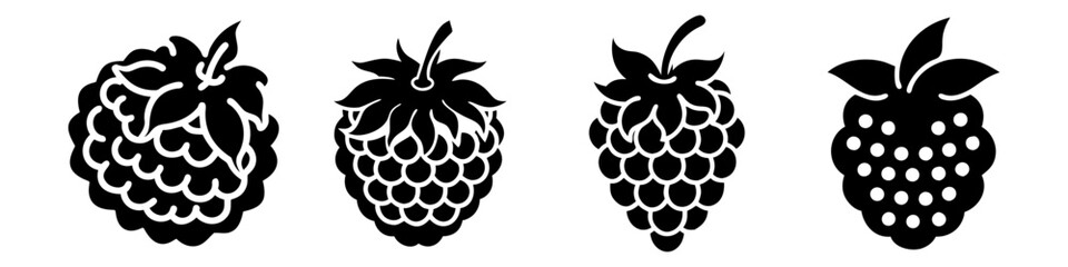 raspberry icon, raspberry silhouette vector illustration-simple silhouette illustration of raspberry, perfect for raspberry logos and icons