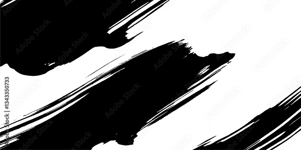 Aufkleber dynamic brushstroke abstract art with contrasting colors inspiring creativity and artistic expressio