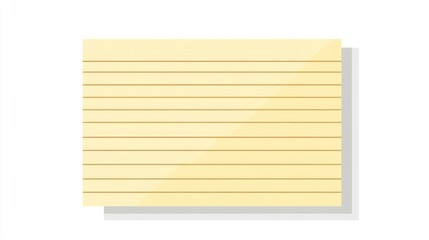 Flat Yellow Sticky Note with Subtle Texture