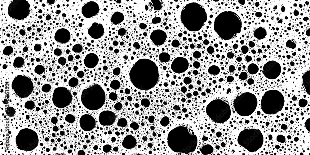 Aufkleber Exploring the intricate patterns of foam texture under a bright light during an artistic initiative