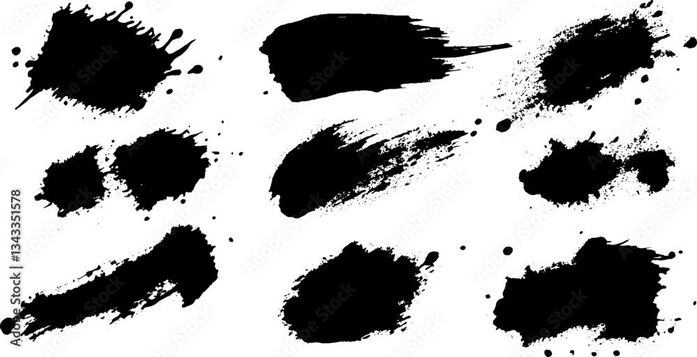 Poster Dynamic brushstrokes form an abstract expression of creativity and emotion on a blank canvas, inviting endless interpretations