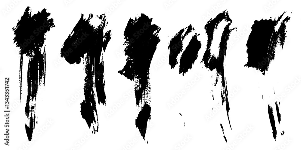 Poster exploration of dynamic brushstrokes contributing to modern artistic expression in contemporary artwo