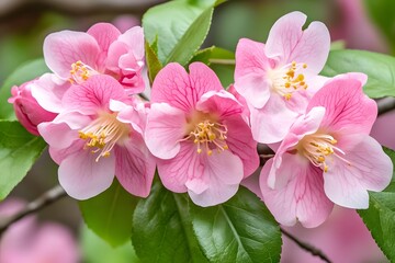 Pink Apple Blossoms  Spring Flowers Closeup