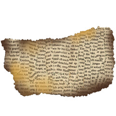 Vintage Torn Paper with Text