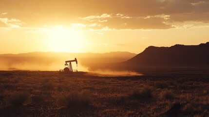 Oil Pump at Sunset