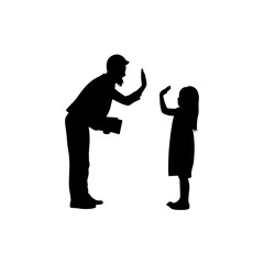 A businessman high-fiving his father and daughter together vector
