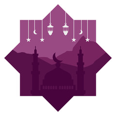 Window Mosque Silhouette Vector