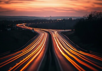 Obraz premium The role of cyberspace in information transfer on highways.
