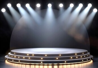 Innovative lighting concepts for three-tier award presentations.