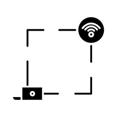 internet glyph icon