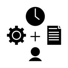 Obraz premium time management glyph icon