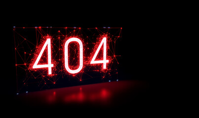 404 text low poly digital background with abstract polygonal design