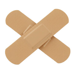 adhesive bandage on white background