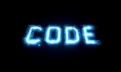 Code text low poly digital background with abstract polygonal design