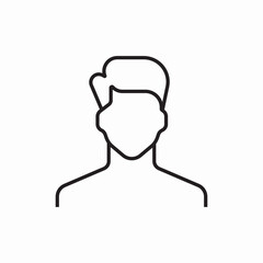 male profile avatar icon vector sign