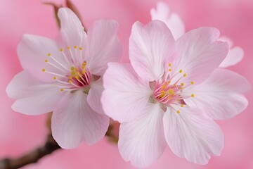 Fototapeta premium Delicate Pink Cherry Blossoms Close Up