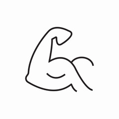 muscle arm strength icon vector sign