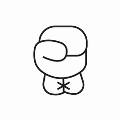 Obraz premium boxing sport gloves icon vector sign