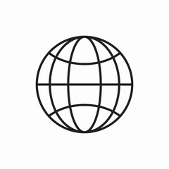 earth globe world icon vector sign