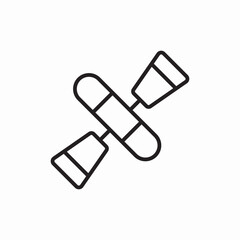 satellite communication space icon vector sign