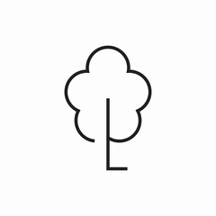 tree nature park icon vector sign