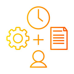 time management gradient icon
