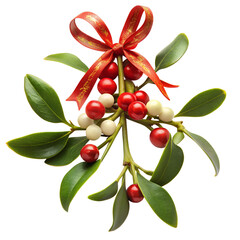  Christmas mistletoe "Isolated on transparent background
