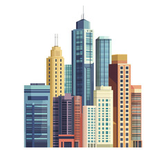 Obraz premium City, Transparent background
