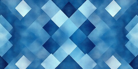 A blue background with a seamless pattern of blue and white diamonds