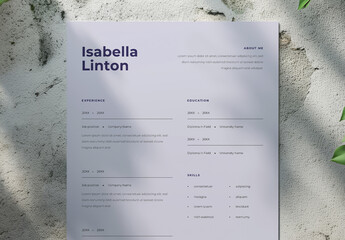 Resume With Light Purple Accent