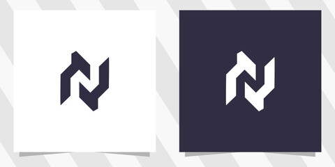 letter n logo design vector