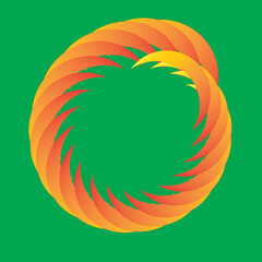 Circular Gradient Pattern on Green Background