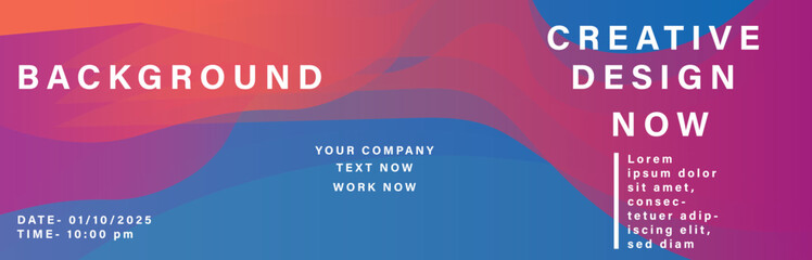 Creative Gradient Background with Modern Text Design for Branding and Events.
